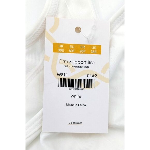 DELIMIRA Full Coverage Front Closure Bra Wire Free Back Support Posture 36E - Picture 6 of 9